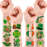 86 PCS St Patricks Day Temporary Tattoos Irish Birthday Party Decorations Themed Party Favors Supplies Decor Green Shamrock Tattoo Stickers Cute Gifts for Kids Boy Girl Prizes Rewards
